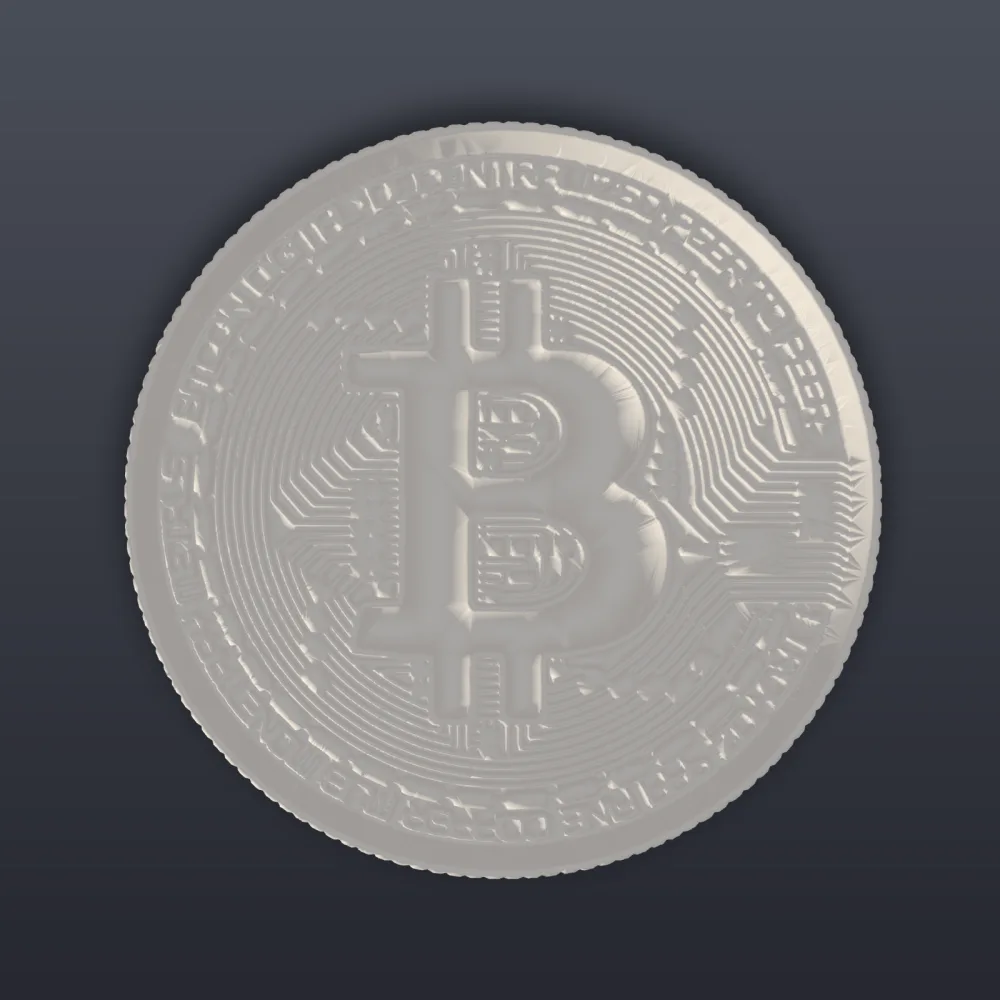 Bitcoin Logo 3D Print STL File