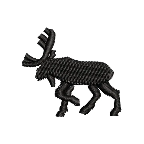 Swamp Deer Embroidery Design