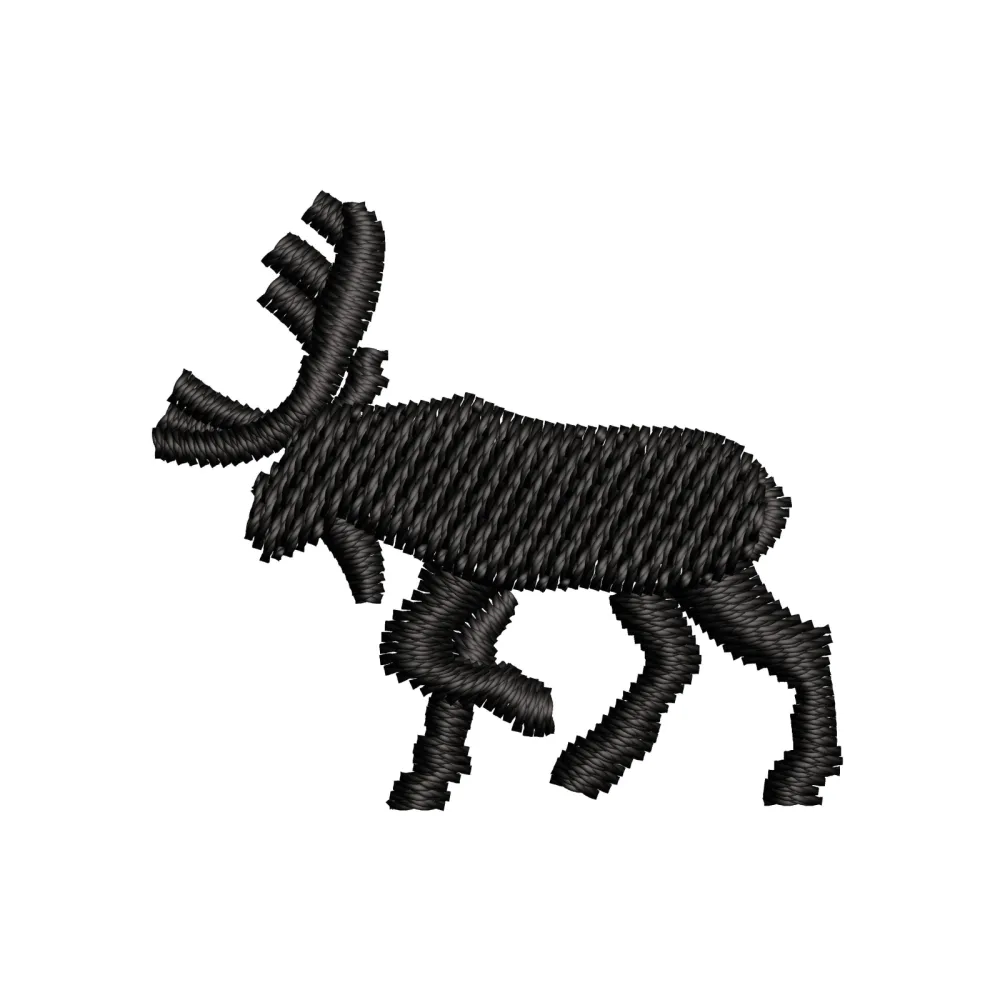 Swamp Deer Embroidery Design