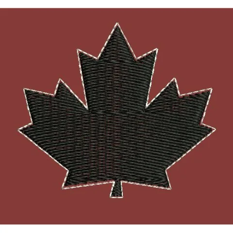 Black Leaf Embroidery Design