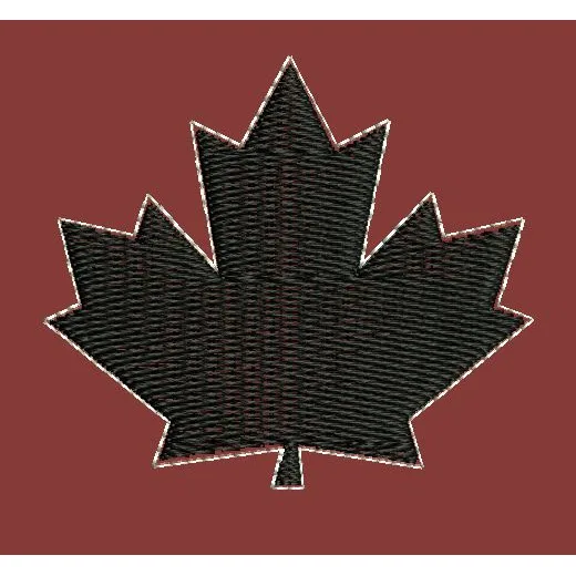Black Leaf Embroidery Design