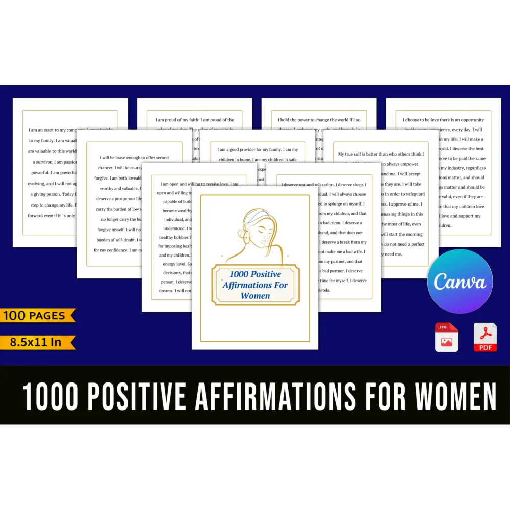 Positive Affirmations Planner for Women