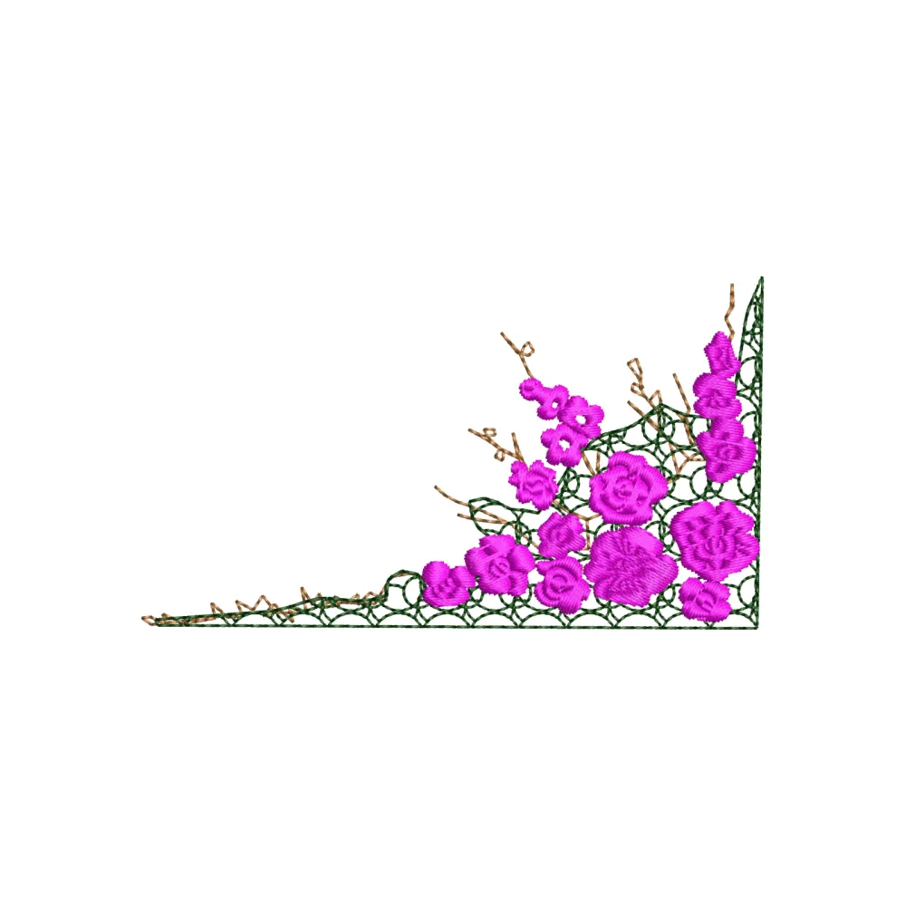 Corner Frame Embroidery Design