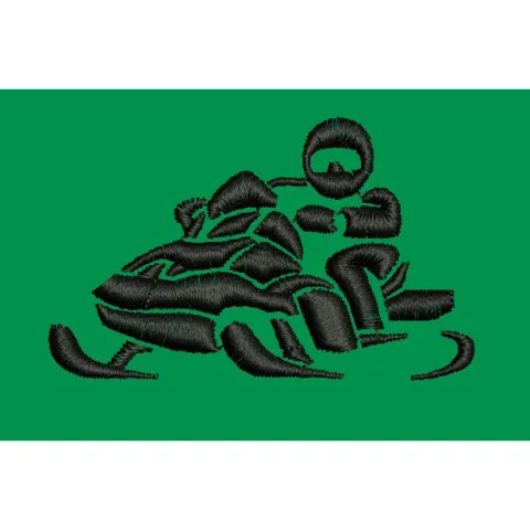 Snowmobile Rider Embroidery Design