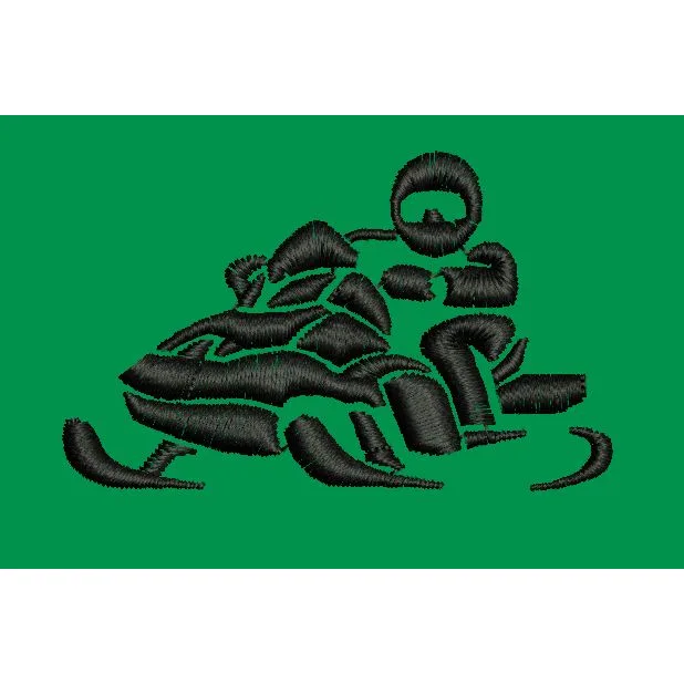 Snowmobile Rider Embroidery Design
