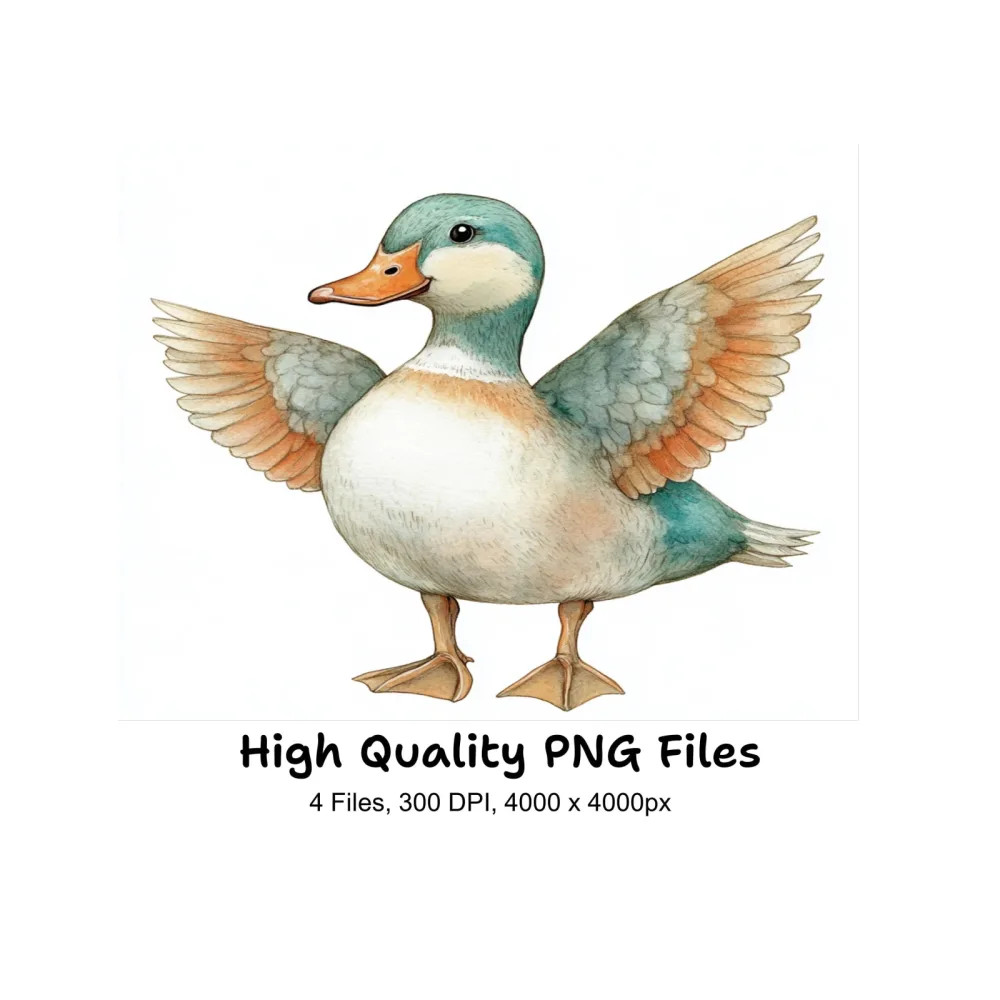 Cute Duck Clipart Bundle