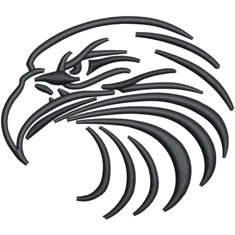 Eagle Face Embroidery Design