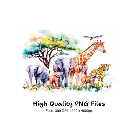 Safari Animals Clipart Bundle