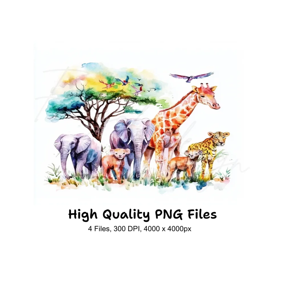 Safari Animals Clipart Bundle