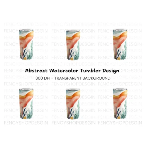 Abstract Floral Slim Tumbler Clipart Bundle