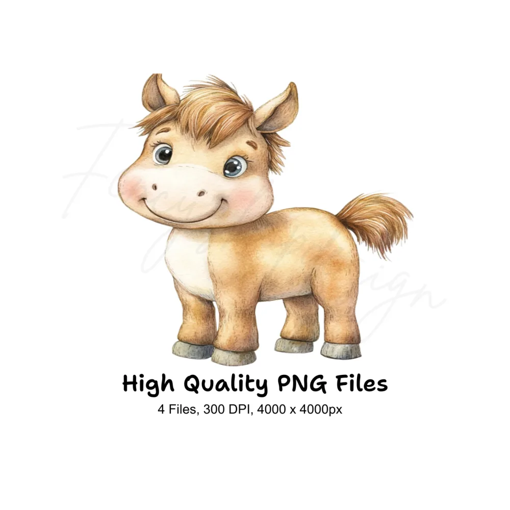 Charming Baby Horse Clipart Bundle