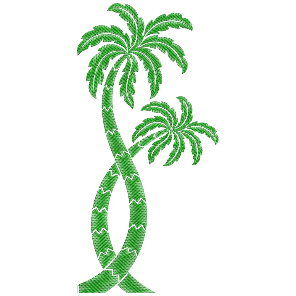 Coco Nut Tree Embroidery Design