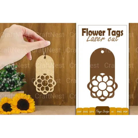 Flower Tags SVG Bundle