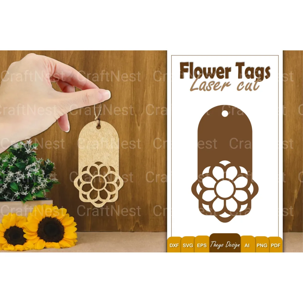 Flower Tags SVG Bundle