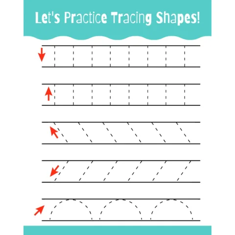 Tracing Shapes Alphabet Numbers Workbook