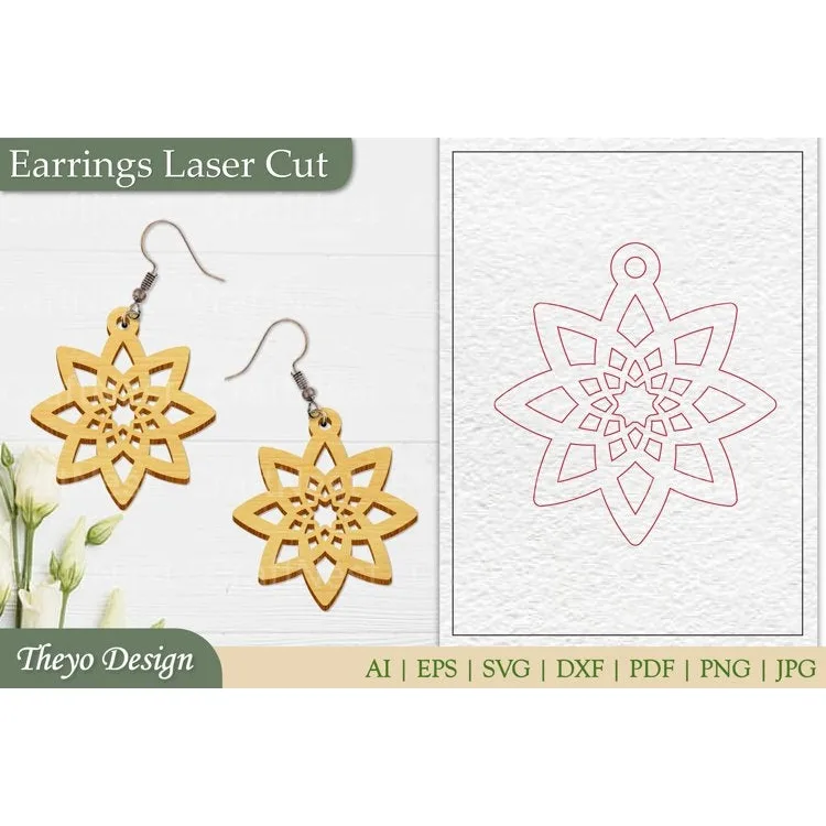 Laser Cut Earrings SVG Bundle