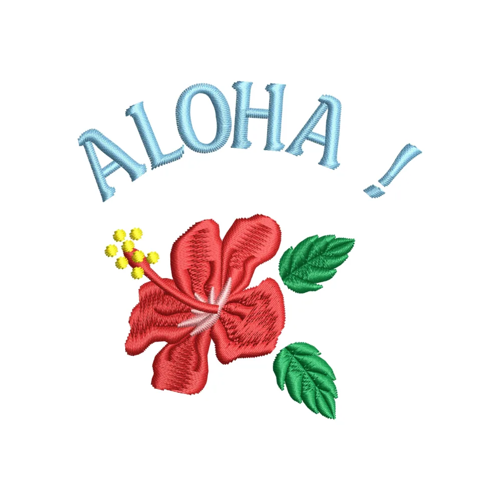 Aloha Embroidery Design