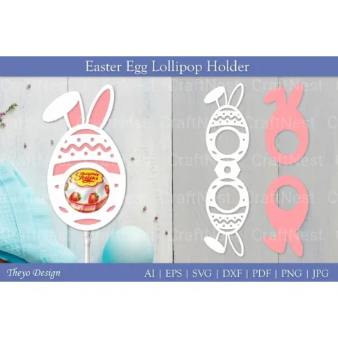 Easter Egg Lollipop Holder SVG Bundle