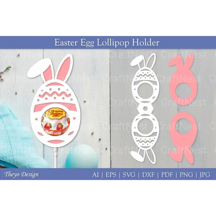 Easter Egg Lollipop Holder SVG Bundle