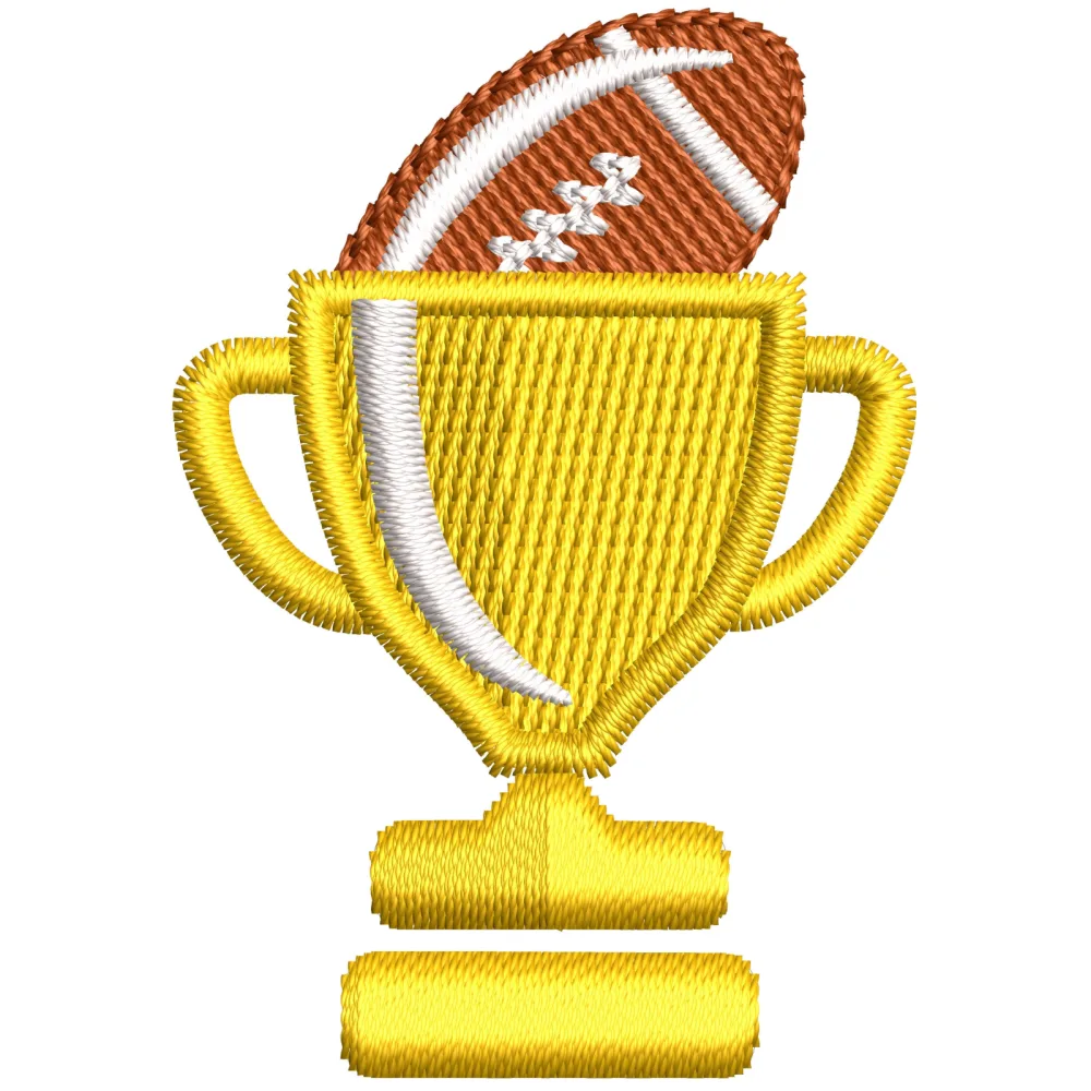 Troffy With Ball Embroidery Design