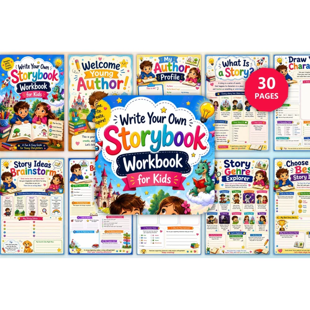 Write Your Own Storybook For Kids Workbook