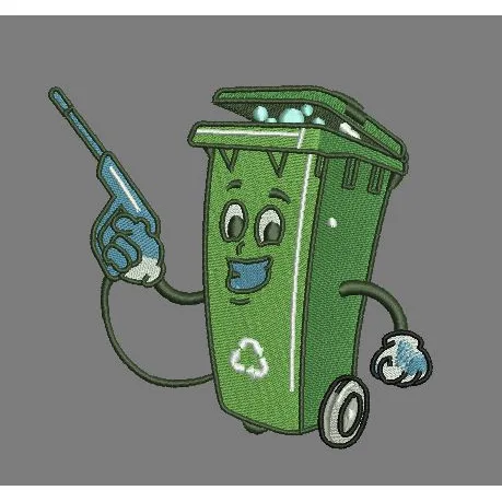 Recycling Bin Embroidery Design