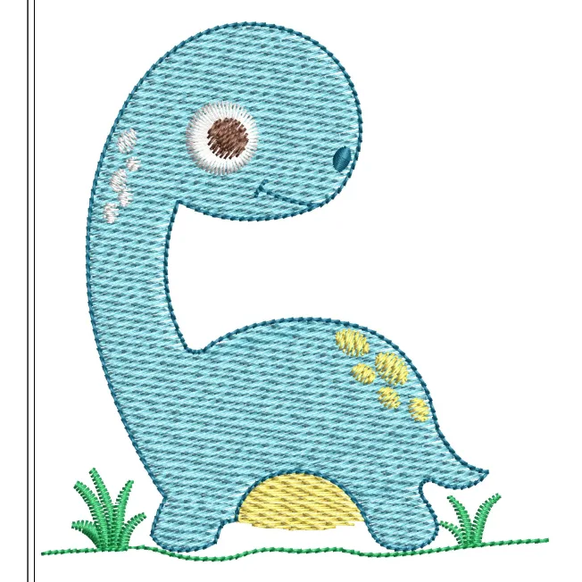 Baby Dinosaur Embroidery Design
