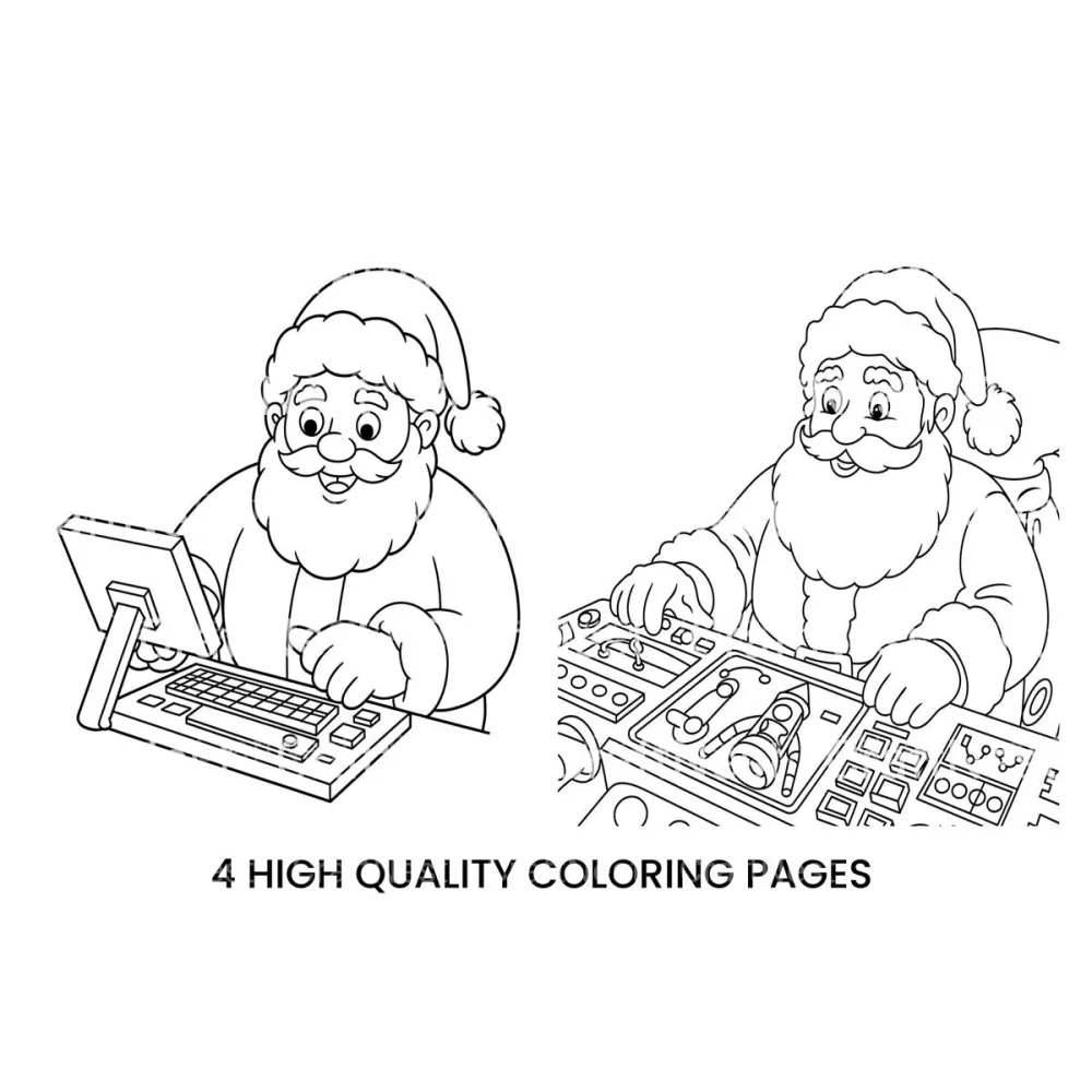 Santa Space Adventure Coloring Books