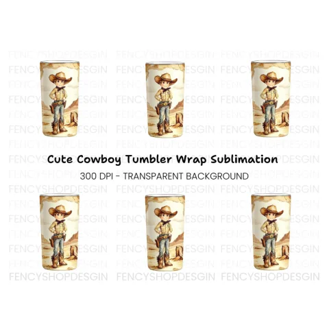 Cute Cowboy Kid Clipart Bundle