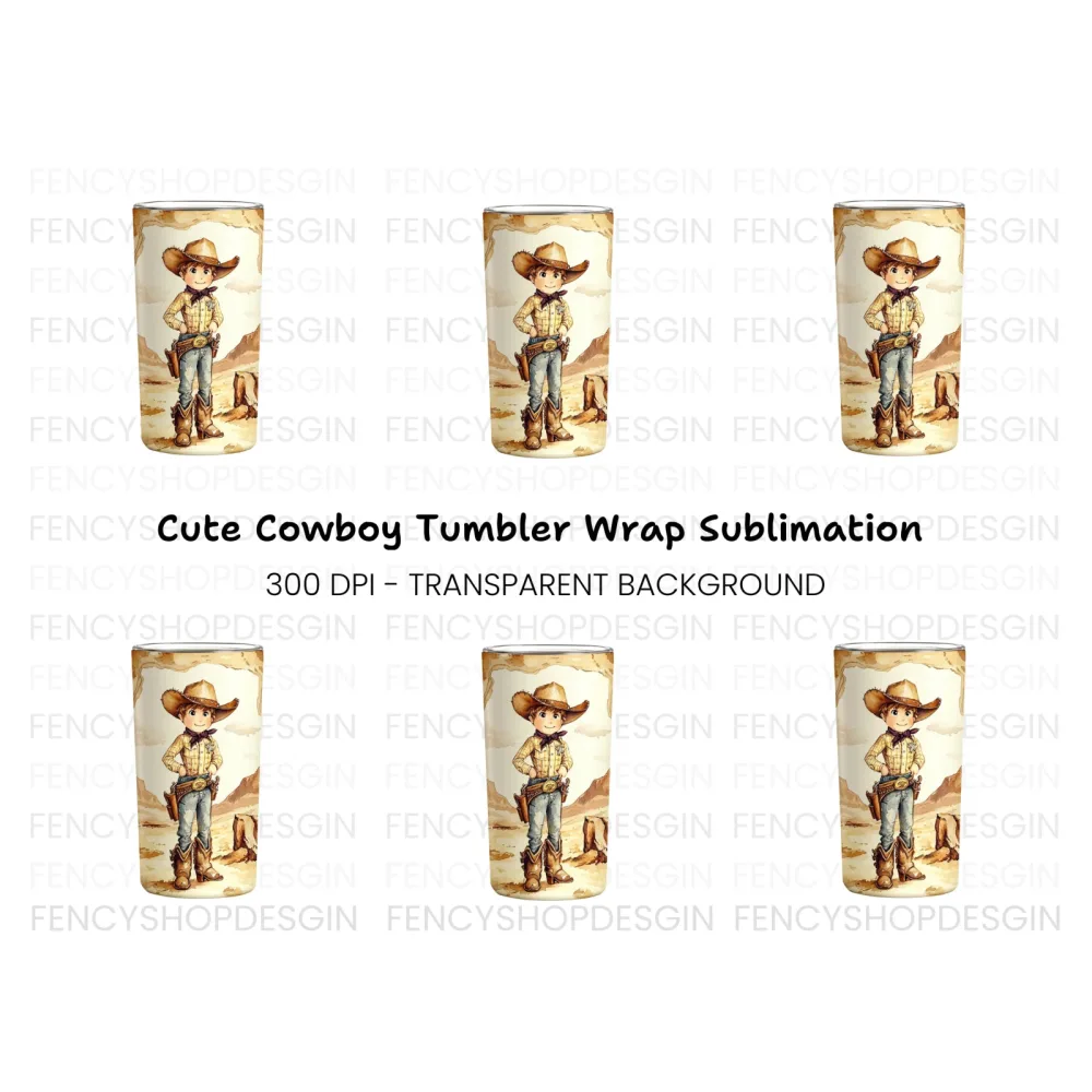Cute Cowboy Kid Clipart Bundle