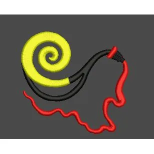 Golden Spiral Chassis Embroidery Design