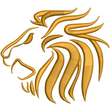 Lion Face Embroidery Design