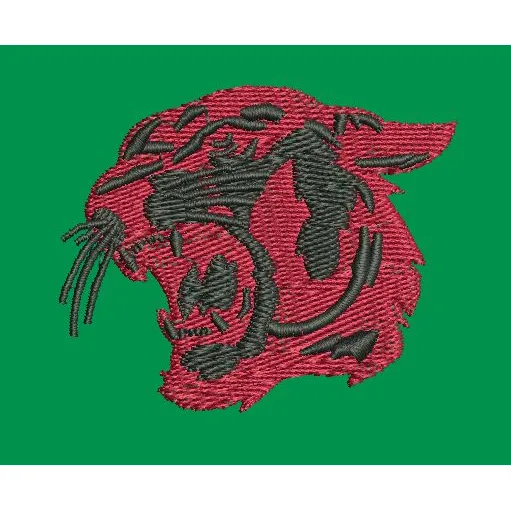Tiger Motif Animal Head Embroidery Design