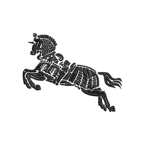 Horse Running Embroidery Design