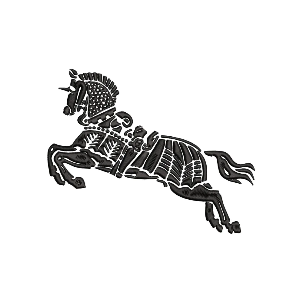Horse Running Embroidery Design