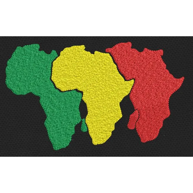 African Continent Pan African Map Embroidery Design