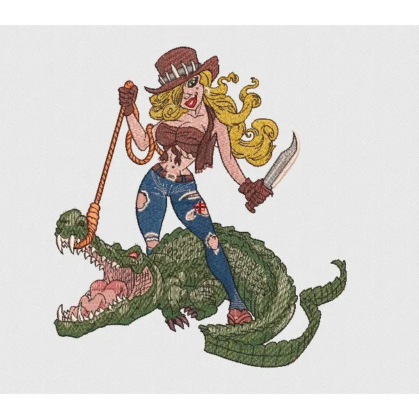 Crocodile Embroidery Design