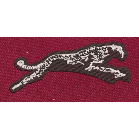Leaping Jaguar Silhouette Embroidery Design