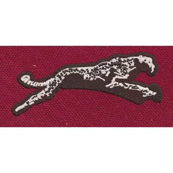 Leaping Jaguar Silhouette Embroidery Design