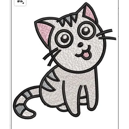 Cat Embroidery Design