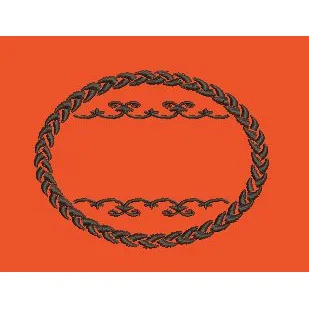 Floral Circle With Lines Embroidery Design