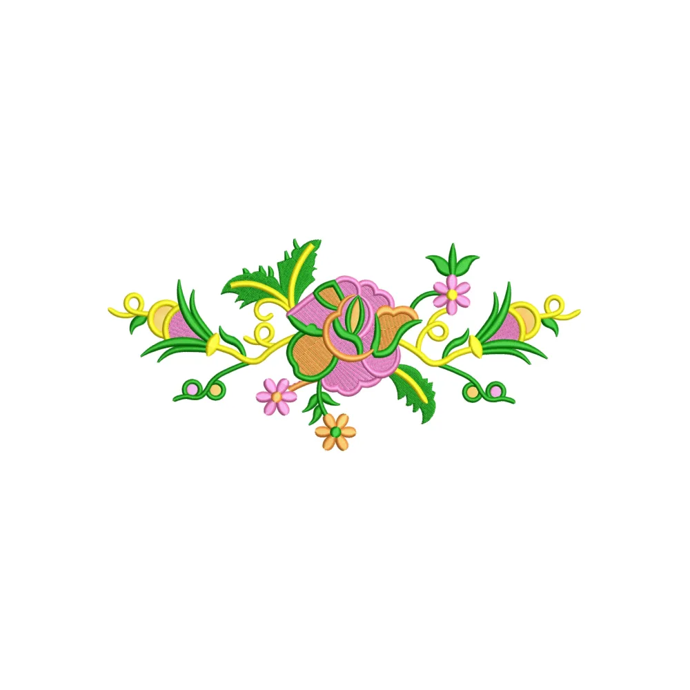 Towel Flower Embroidery Design