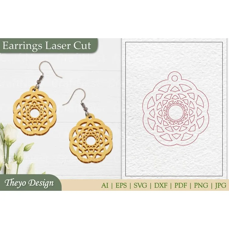 Earrings Laser Cut SVG Bundle