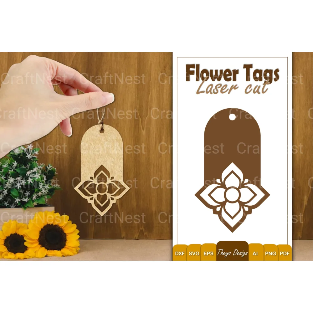 Flower Tags SVG Bundle