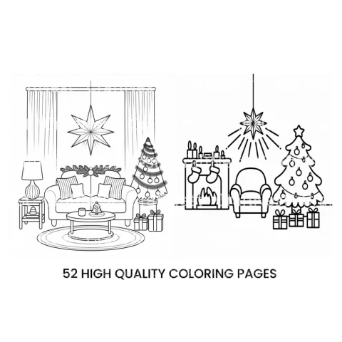 Festive Christmas Mouse Coloring Books