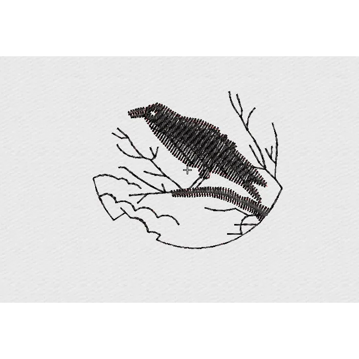 Crow Embroidery Design