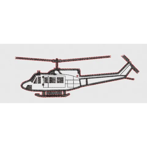 Helicopter Embroidery Design