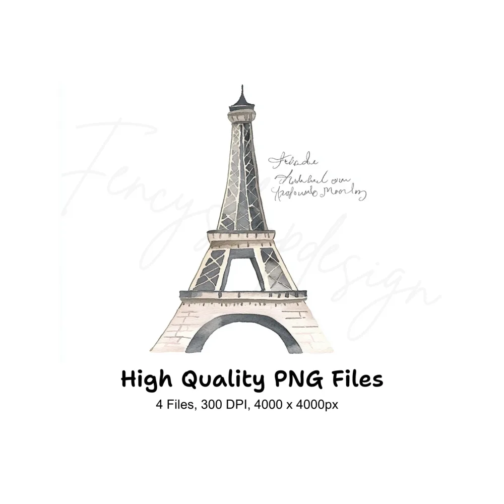 Eiffel Tower Clipart Bundle