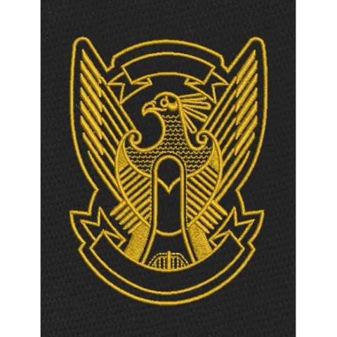 Royal Falcon Emblem Embroidery Design
