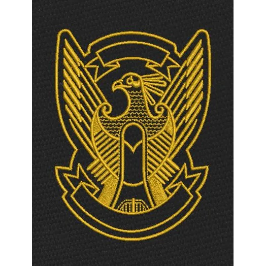 Royal Falcon Emblem Embroidery Design